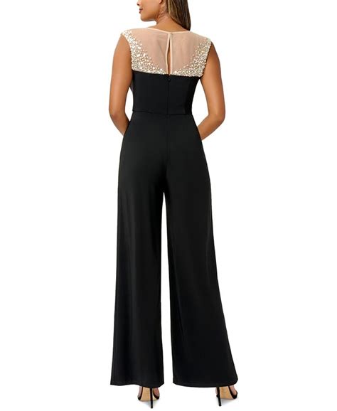 adrianna papell jumpsuit|adrianna papell embellished jumpsuit.